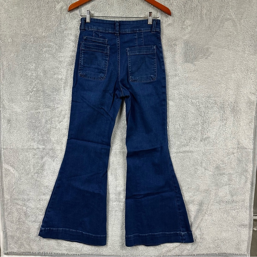 Maeve Anthropologie High Rise Flare Bell Bottom Jeans Size 25P - Picture 4 of 10